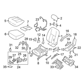 Nissan OE - Seats & Tracks - Driver Seat Components (Captains Chair)