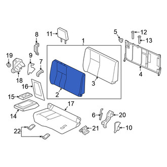 Nissan OE - Rear Right Seat Back Cushion Cover