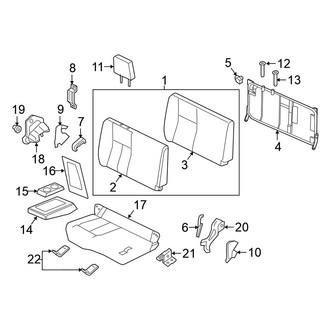 Nissan OE - Seats & Tracks - Rear Seat Components (60% Side)