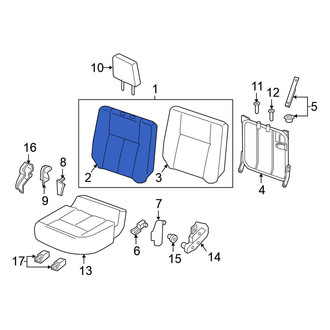 Nissan OE - Rear Left Seat Back Cushion Cover