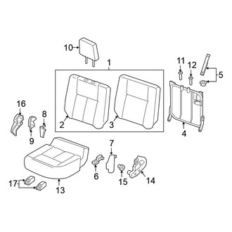 Nissan OE - Seats & Tracks - Rear Seat Components (40% Side)