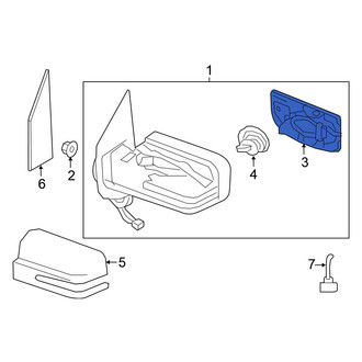 Nissan OE - Front Right Door Mirror Glass