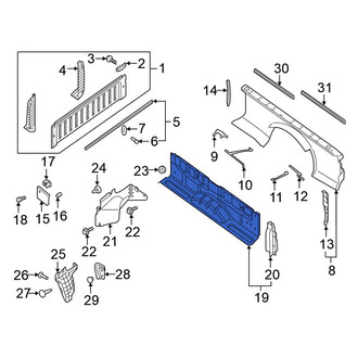 Nissan OE - Rear Left Inner Truck Bed Panel