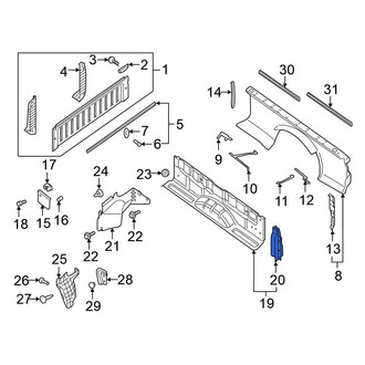 Nissan OE - Rear Left Inner Truck Bed Panel Reinforcement
