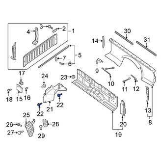 Nissan OE - Fender Liner Extension Screw