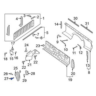 Nissan OE - Quarter Panel Splash Shield Clip