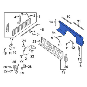 Nissan OE - Rear Left Outer Truck Bed Panel