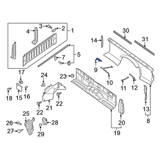 Nissan OE - Right Truck Bed Panel Brace