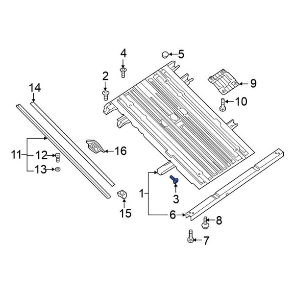 Truck Bed Floor Bolt