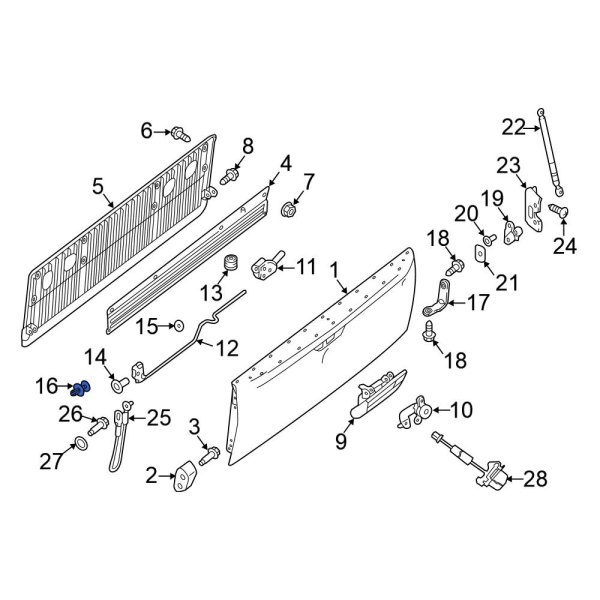 Nissan Oe 90570zj00a Rear Tailgate Striker Plate