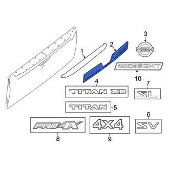 Nissan OE - Rear Lower Tailgate Molding