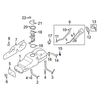 Nissan OE - Upper Fuel Filler Hose Clamp