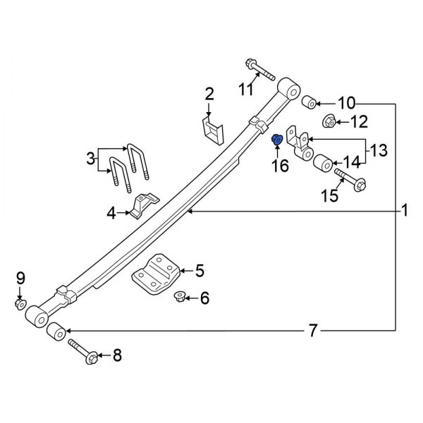 Leaf Spring Shackle Nut