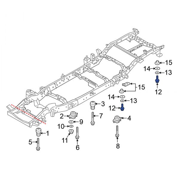 Body Mount Cushion Bolt