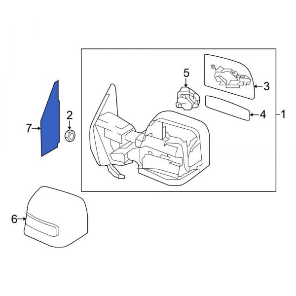 Nissan OE 80293EZ00A - Front Left Door Mirror Trim Ring