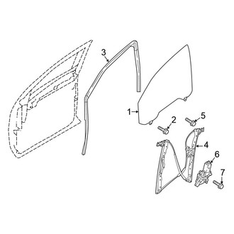 Nissan OE - Front Door - Glass & Hardware (Single Cab)