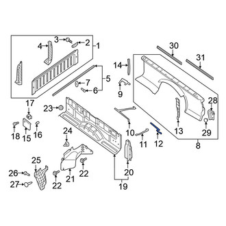 Nissan OE - Right Truck Bed Panel Brace