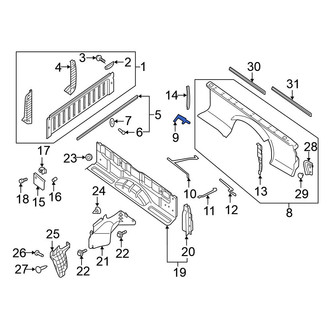 Nissan OE - Right Truck Bed Panel Brace