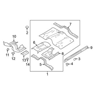 Nissan OE - Cab - Floor (Front Floor), (King Cab)