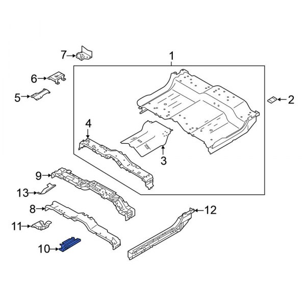 Floor Pan Crossmember Bracket