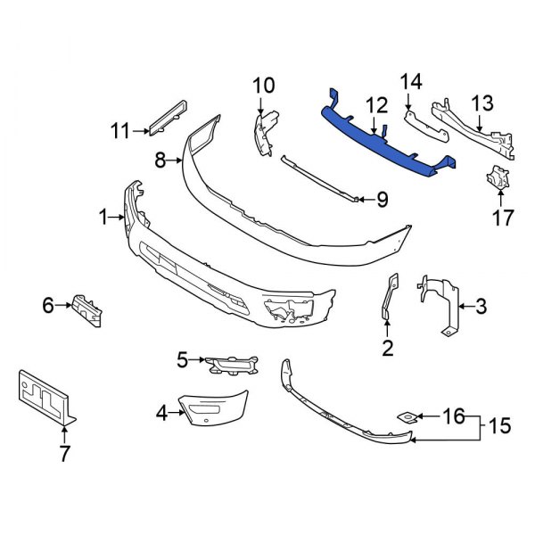 Bumper Cover Support Rail