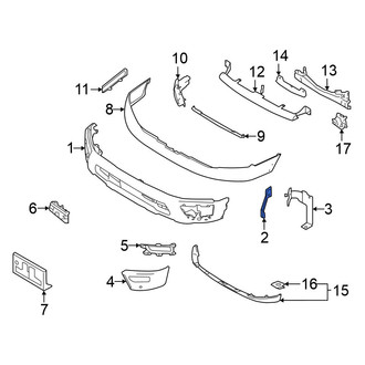Nissan OE - Front Left Inner Bumper Face Bar Bracket