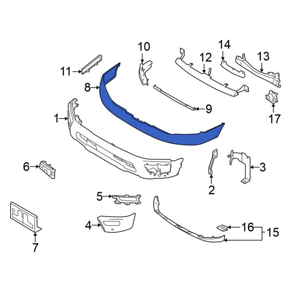 Nissan OE 620239FV0H - Front Bumper Cover
