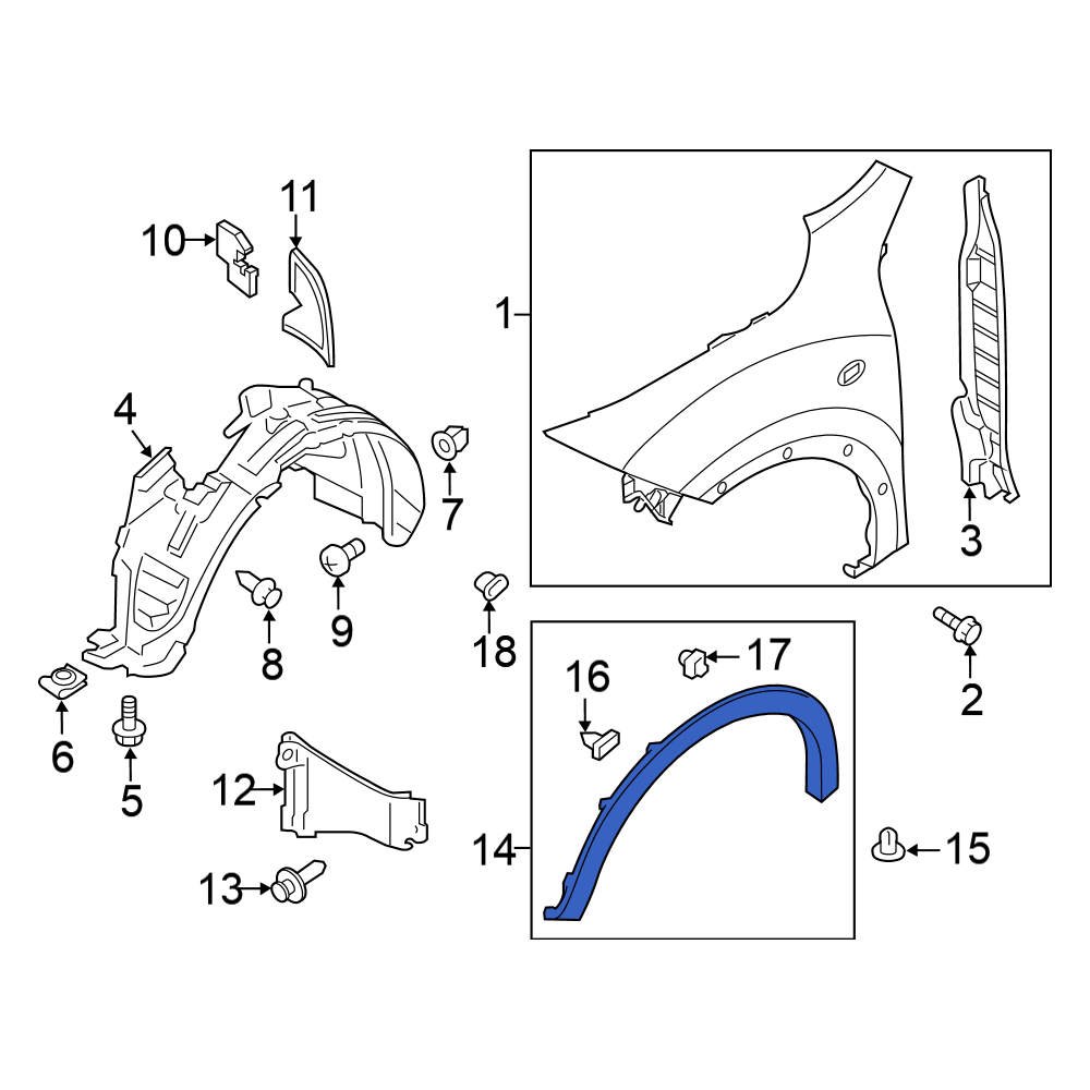 Over Fender-front, Left-hand Nissan Juke F16 63861-6PA0A Little Damage - Foto 12