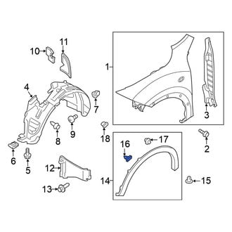 Nissan OE - Wheel Arch Molding Clip