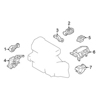 Nissan OE - Engine / Transaxle - Engine & Transmission Mounting (FWD 1.6L Standard Tr)