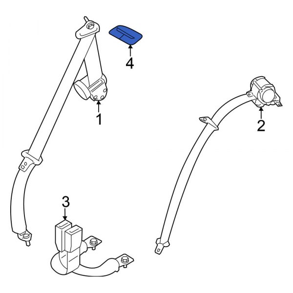 Nissan OE 878348H361 Rear Seat Belt Guide