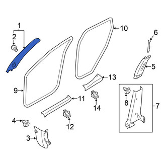 Nissan OE - Left Body A-Pillar Trim Panel