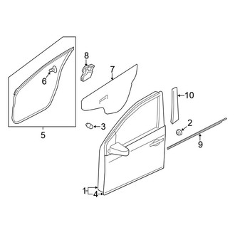 Nissan OE - Front Door - Exterior Trim