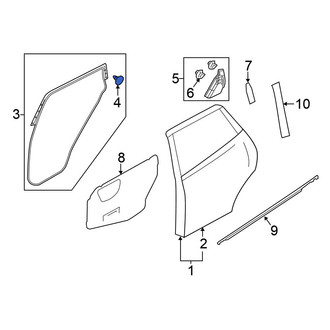 Nissan OE - Right Door Seal Clip