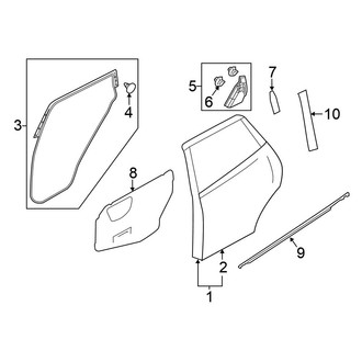 Nissan OE - Rear Door - Exterior Trim