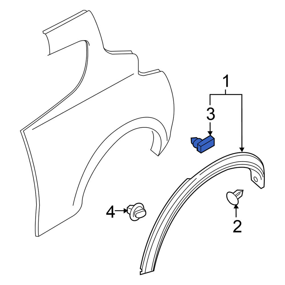 Nissan OE 76847JG00A - Wheel Arch Molding Clip