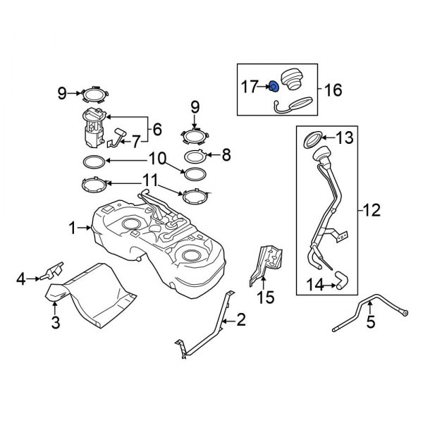 Fuel Tank Cap Tether Clip