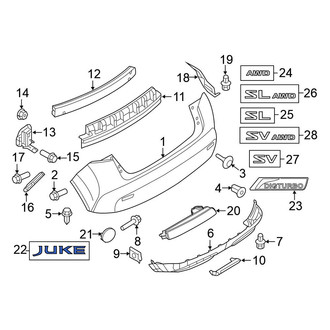 Nissan OE - Rear Bumper Cover Emblem