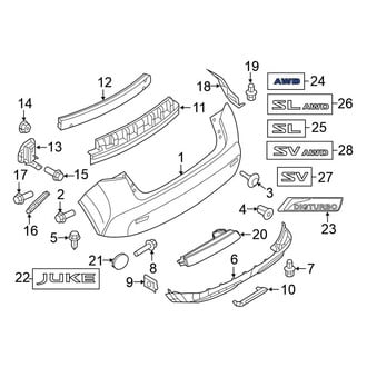 Nissan OE - Rear Bumper Cover Emblem