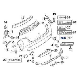 Nissan OE - Rear Bumper Cover Emblem