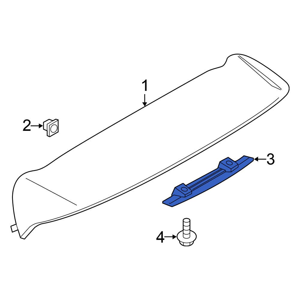Nissan OE 960A03YW0C Rear Center High Mount Stop Light Cover