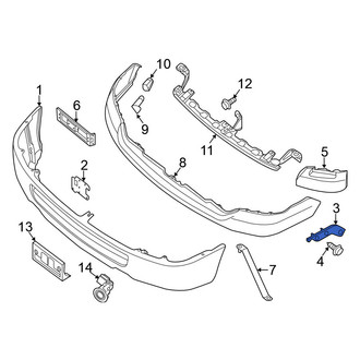 Nissan OE - Front Left Outer Bumper Face Bar Bracket