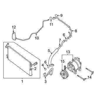 Nissan OE - Air Conditioner & Heater - Condenser, Compressor & Lines