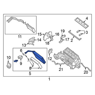 Nissan OE - Rear A/C Evaporator Core