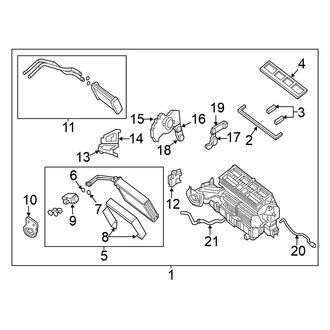 Nissan OE - Air Conditioner & Heater - Evaporator & Heater Components