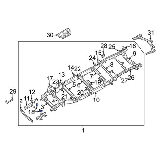 Nissan OE - Left Chassis Frame Reinforcement