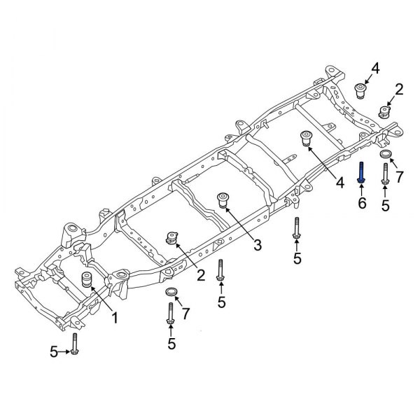 Body Mount Cushion Bolt