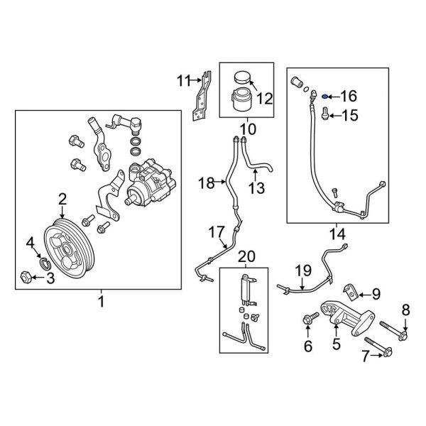 Power Steering Pressure Sensor O-Ring