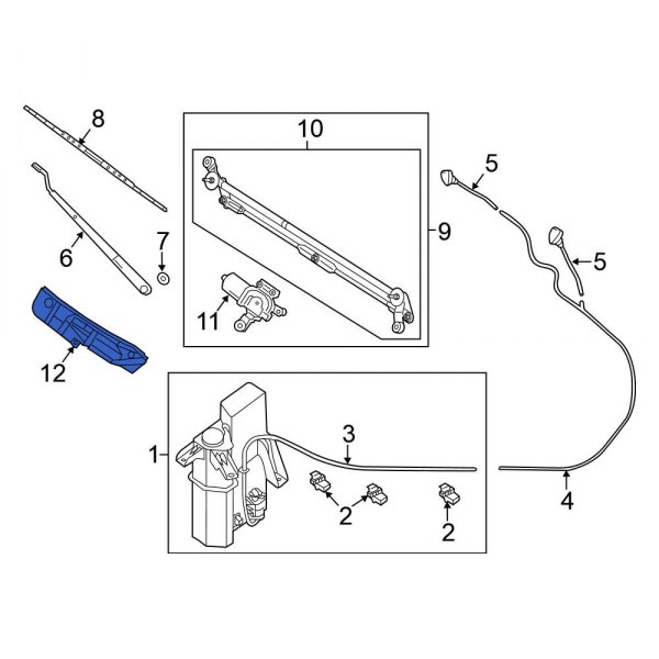 Windshield Wiper Motor Cover