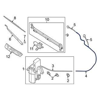 Nissan OE - Front Upper Windshield Washer Hose